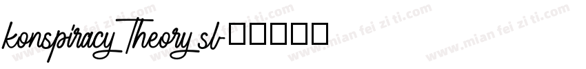 konspiracy Theory sl字体转换